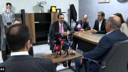 Erbil Valisi DEM'i ziyaret etti, Türkçe tercüme dikkat çekti!