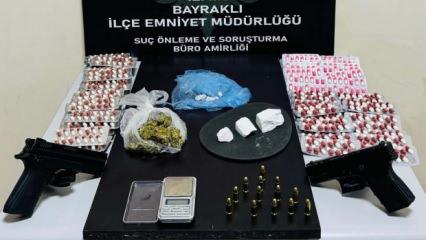 Firari h&uuml;k&uuml;ml&uuml; k&uuml;meste yakalandı! Evde &ccedil;ok sayıda uyuşturucu ele ge&ccedil;irildi