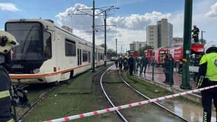 Gaziantep’te korku dolu dakikalar: Tramvaya yıldırım düştü