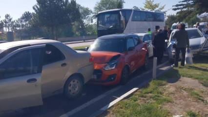 Kütahya'da zincirleme kaza: 9 araç birbirine girdi!