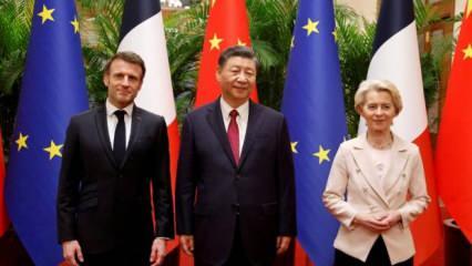 Macron-Cinping-Leyen üçlü görüşmesi başladı