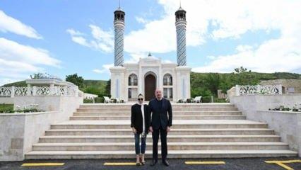 Aliyev, Zengilan'da yeni inşa edilen caminin açılışını yaptı
