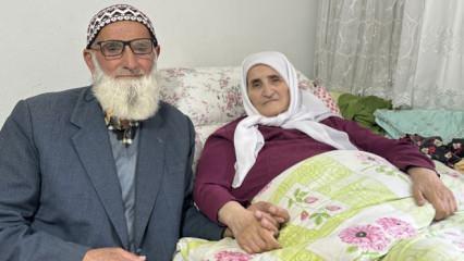Balkonun çökmesi sonucu felç kalan eşine 43 yıldır özenle bakıyor