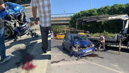 Beyoğlu’nda araçların arasında sıkışan gencin bacağı koptu
