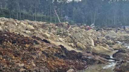 Felaketi yaşayan Papua Yeni Gine'de zor şartlar: Ka&ccedil;mak zorundayız &ccedil;&uuml;nk&uuml; kayalar d&uuml;ş&uuml;yor