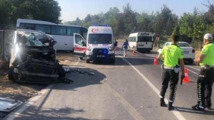 Tekirdağ'da korkunç kaza: 2 ölü, 10 yaralı