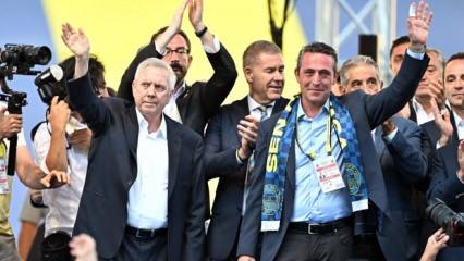 Ülker Stadı'nda tarihi anlar! Ali Koç ve Aziz Yıldırım el ele kürsüye çıktı