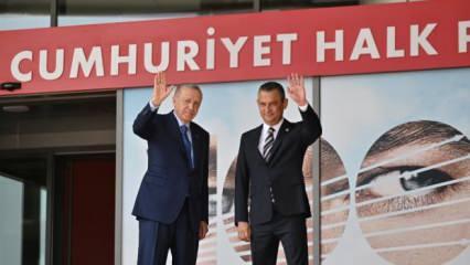 18 yıl sonra bir ilk! Cumhurbaşkanı Erdoğan, Özgür Özel görüşmesinden kareler