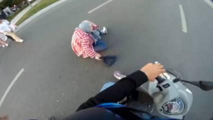 Kadıköy'de dehşet! Hem yayaların üzerine sürdü hem yaşlı kadını motorla ezdi