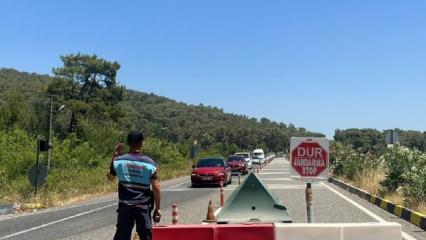 Marmaris ve Datça'ya 24 saatte 50 bin araç girdi