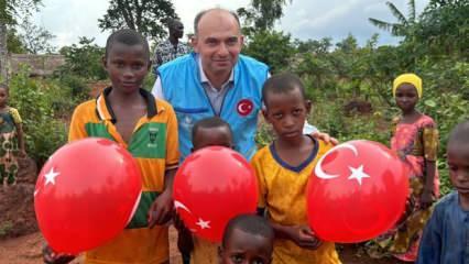 TDV, Orta Afrika Cumhuriyeti'nde kurban etlerini 20 b&ouml;lgede dağıtıyor