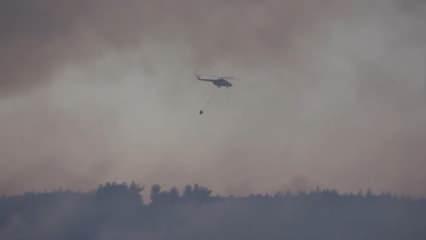 Çanakkale’deki orman yangınına havadan müdahale başladı