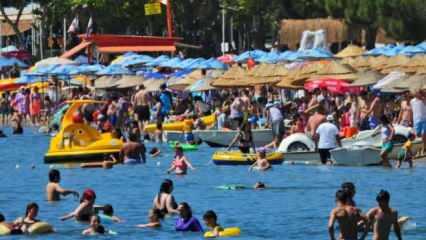 Erdek plajları doldu taştı