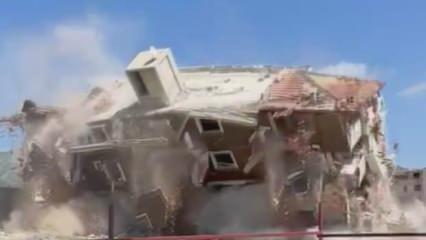 Hatay'da 6 katlı bina yerle bir oldu, o anlar kamerada