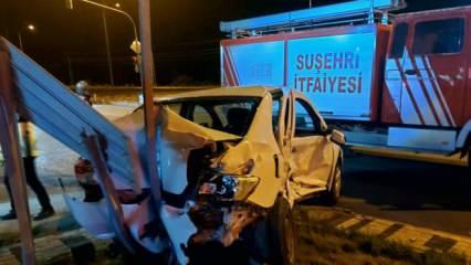 Sivas'ta meydana gelen trafik kazasında 10 kişi yaralandı!