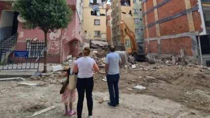 Bahçelievler'de çöken binanın enkazından deniz kumu çıktı