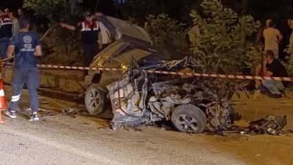 Beton mikseri, çarptığı otomobili hurdaya çevirdi: 1 ölü, 1 yaralı