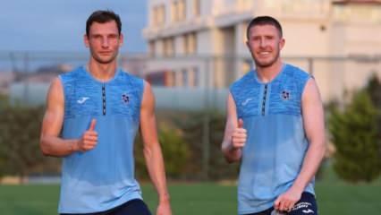 Trabzonspor'da iki yeni transfer ilk antrenmanlarına &ccedil;ıktı