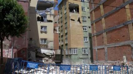  Bahçelievler’de 7 katlı binadaki çökme: Zarar gören binalardaki eşyalar çıkarılıyor