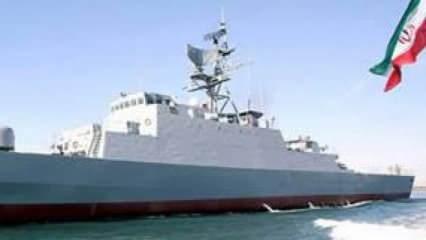 İran savaş gemisi su alarak yan yattı