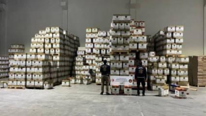 Silifke'de ele geçirildi: Tam 14 milyon 400 bin adet! 
