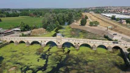 Tunca Nehri'nin bazı bölümlerini kuraklık vurdu