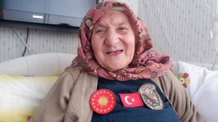 101 yaşındaki Aliye Nine Cumhurbaşkanı Erdoğan'ı dilinden düşürmüyor