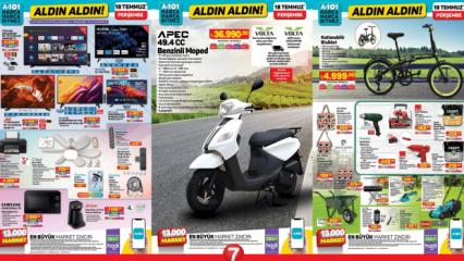 A101 Aktüel 19 Temmuz 2024 Kataloğu Yayınlandı! 50cc motosiklet, tavan vantilatörü, katlanır bisiklet