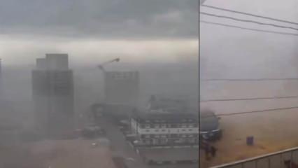 Adana'da çok şiddetli fırtına! Elektrik direkleri koptu, ağaçlar devrildi