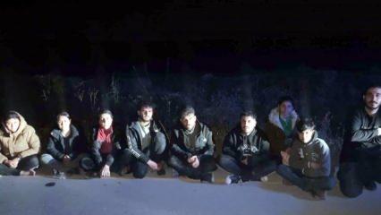 Yunanistan'a geçmek isteyen 10 kaçak göçmen yakalandı