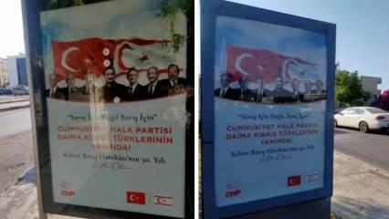 CHP'nin KKTC afişlerinde dikkat çeken 'Atatürk' detayı!