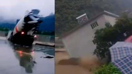 Çin'de şiddetli yağış nedeniyle köprünün çökmesi sonucu 12 kişi öldü
