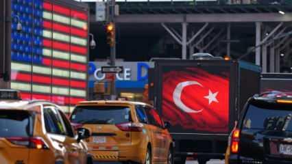 New York ve Pensilvanya'da 15 Temmuz için led ekranlı kamyonlar dolaştırıldı