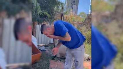 Beslediği sokak köpeği burnunu parçaladı! Dehşete düşüren anlar kamerada!