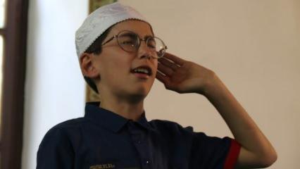 14 yaşındaki Miraç ezan okuma yarışmalarında 2 birincilik aldı