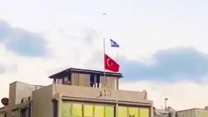 İsrail'de yeni skandal! Türk Büyükelçiliği üstünde bayrak provokasyonu