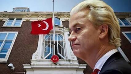 Türk bayrağı paylaşan Wilders'ten Erdoğan ve Türk milletine ağır hakaret