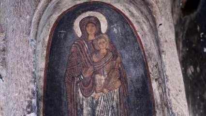 G&uuml;m&uuml;şler Manastırı, "G&uuml;len Meryem Ana" freskiyle &ouml;ne &ccedil;ıkıyor