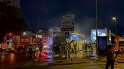 İstanbul'da seyir halindeki yolcu otobüsünde yangın