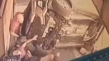 Maltepe’de akılalmaz kaza! Dükkan önünde çay içen 4 kişiye cip çarptı