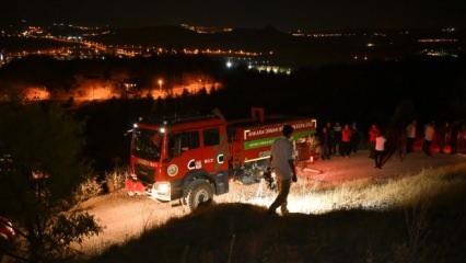 Ankara'da atılan havai fişek nedeniyle 20 hektarlık alan yandı