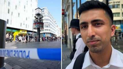 Londra'daki bıçaklı saldırganı Abdullah isimli çalışan engelledi!