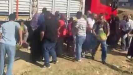 Mahalle halkına s&uuml;rpriz yaptı! 27 ton 1 saatte bitti