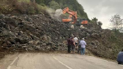 2 buçuk tonluk dinamitle patlattılar, Karadeniz-Akdeniz yolu 8 saat trafiğe kapandı