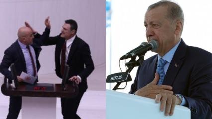 Başkan Erdoğan'dan TBMM'de Ahmet Şık'ın provokasyonuna ilk tepki