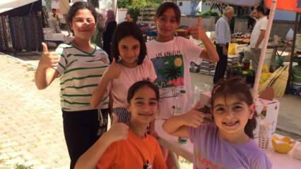 Çorumlu çocuklar limonata satarak kazandıkları parayı Filistin için bağışladı