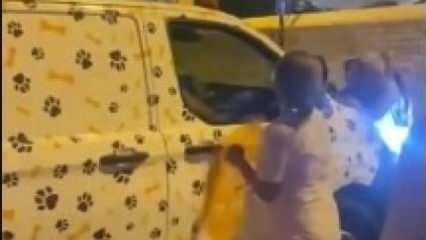 İstanbul Fatih'te başıboş k&ouml;pekleri toplayan ekiplere saldırıp, tehdit ettiler!