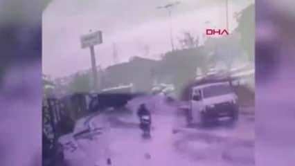 İstanbul'da feci kaza! Kamyon sitenin bahçesine uçtu