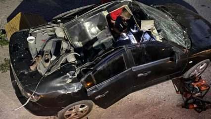 Korkunç olay! 20. kattan otomobilin üzerine düştü