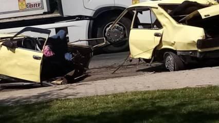 Otomobili ikiye bölen kaza: Ölü ve yaralılar var!
